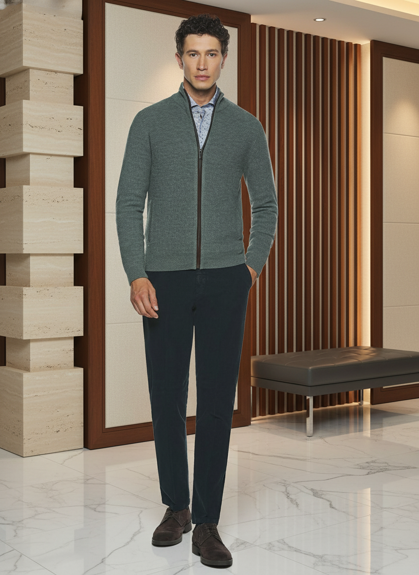 chinos in velluto a costa interrotta - men