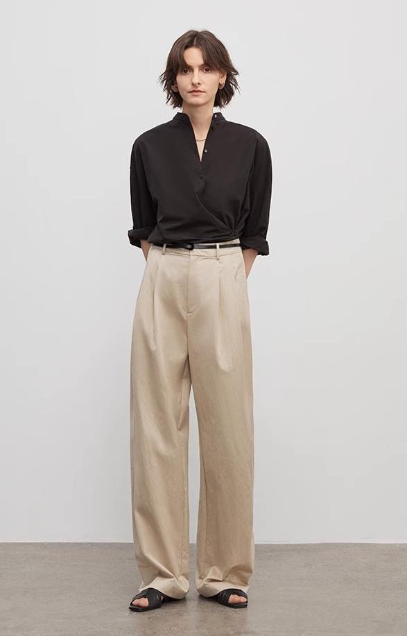 Pantaloni eleganti a pieghe - donna