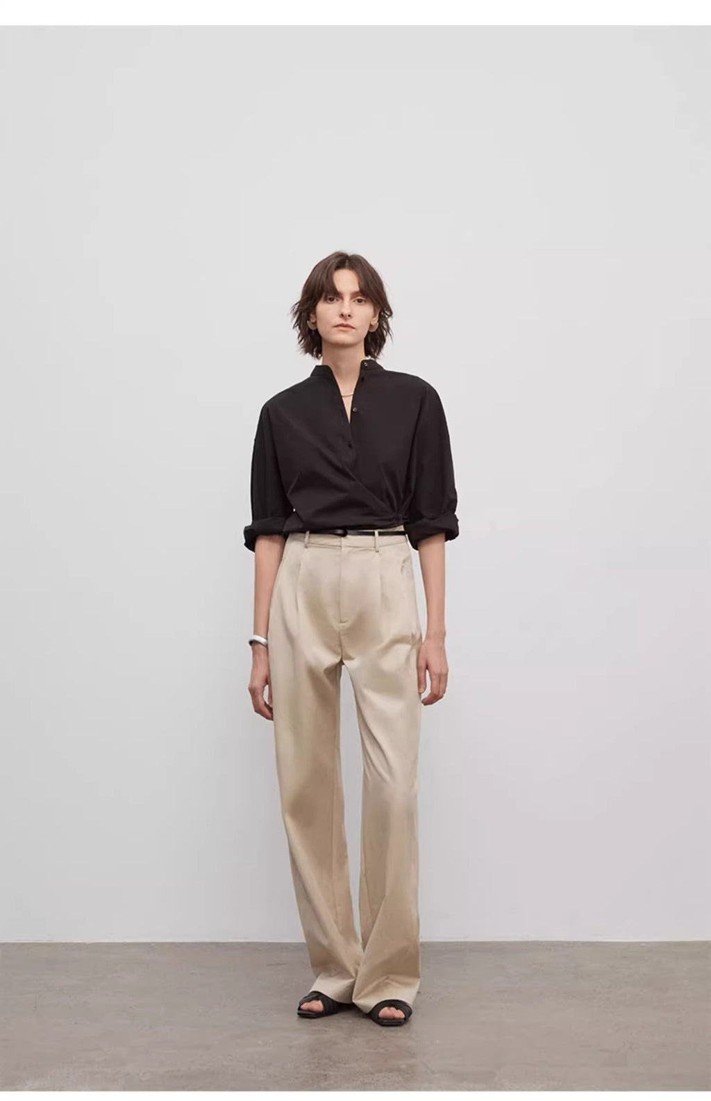 Pantaloni eleganti a pieghe - donna