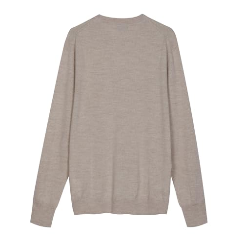 Men's Basic Crew Neck Sweater, 100% Merino Wool, Solid Colour, Long Sleeves, Regular Fit