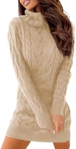 Ebifin Abito da donna a collo alto