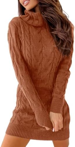 Ebifin Abito da donna a collo alto