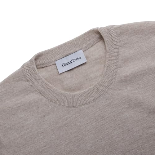 Men's Basic Crew Neck Sweater, 100% Merino Wool, Solid Colour, Long Sleeves, Regular Fit