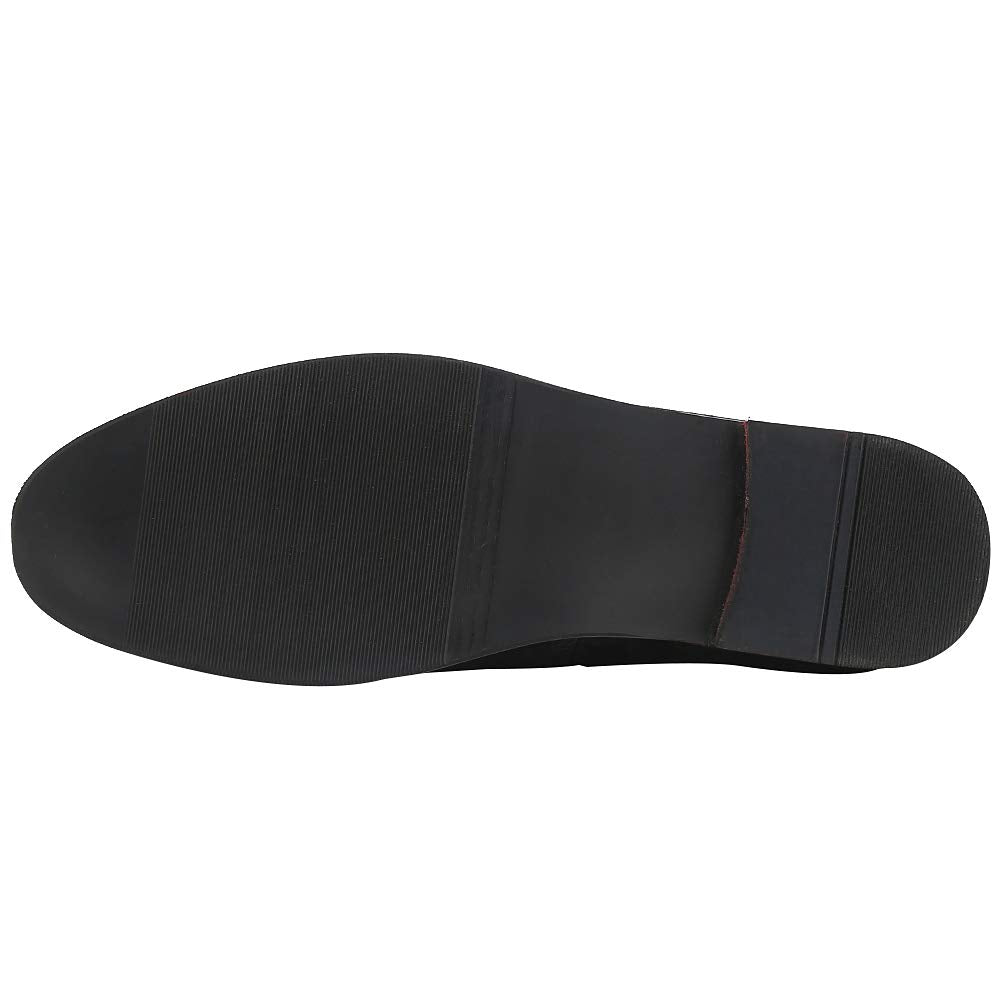 rismart Uomo Fatto a Mano Nappe Mocassini Scamosciato Scivolare su Formale Loafers Scarpe