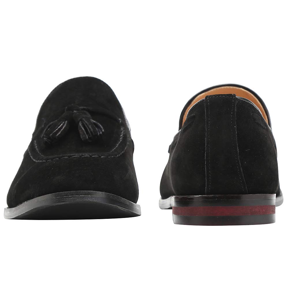 rismart Uomo Fatto a Mano Nappe Mocassini Scamosciato Scivolare su Formale Loafers Scarpe