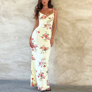 Temperament Elegant V-neck New Backless Fashion Simple Camisole Dress