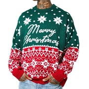 European And American Autumn And Winter Christmas Knitwear Christmas Jacquard Loose Pullover