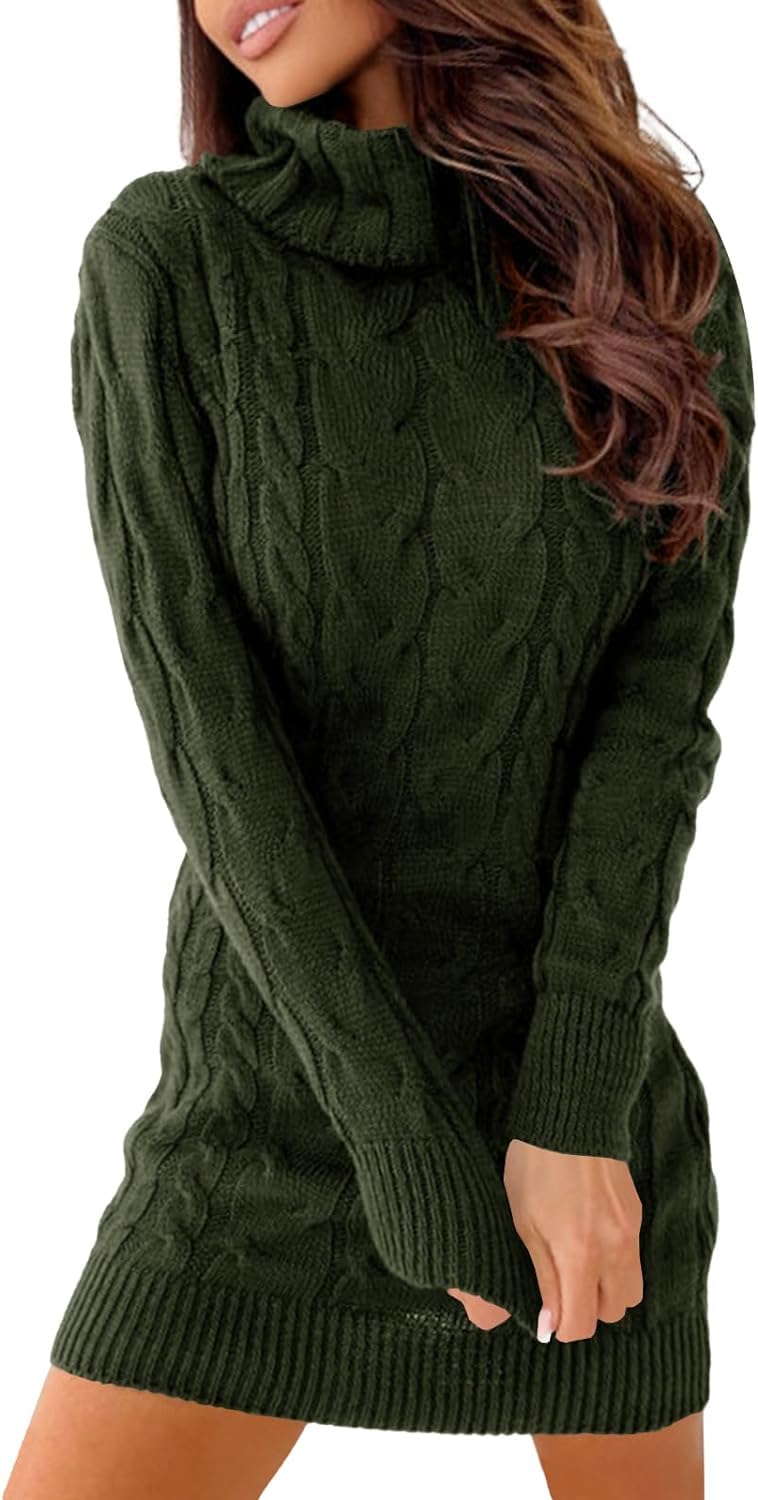 Ebifin Abito da donna a collo alto