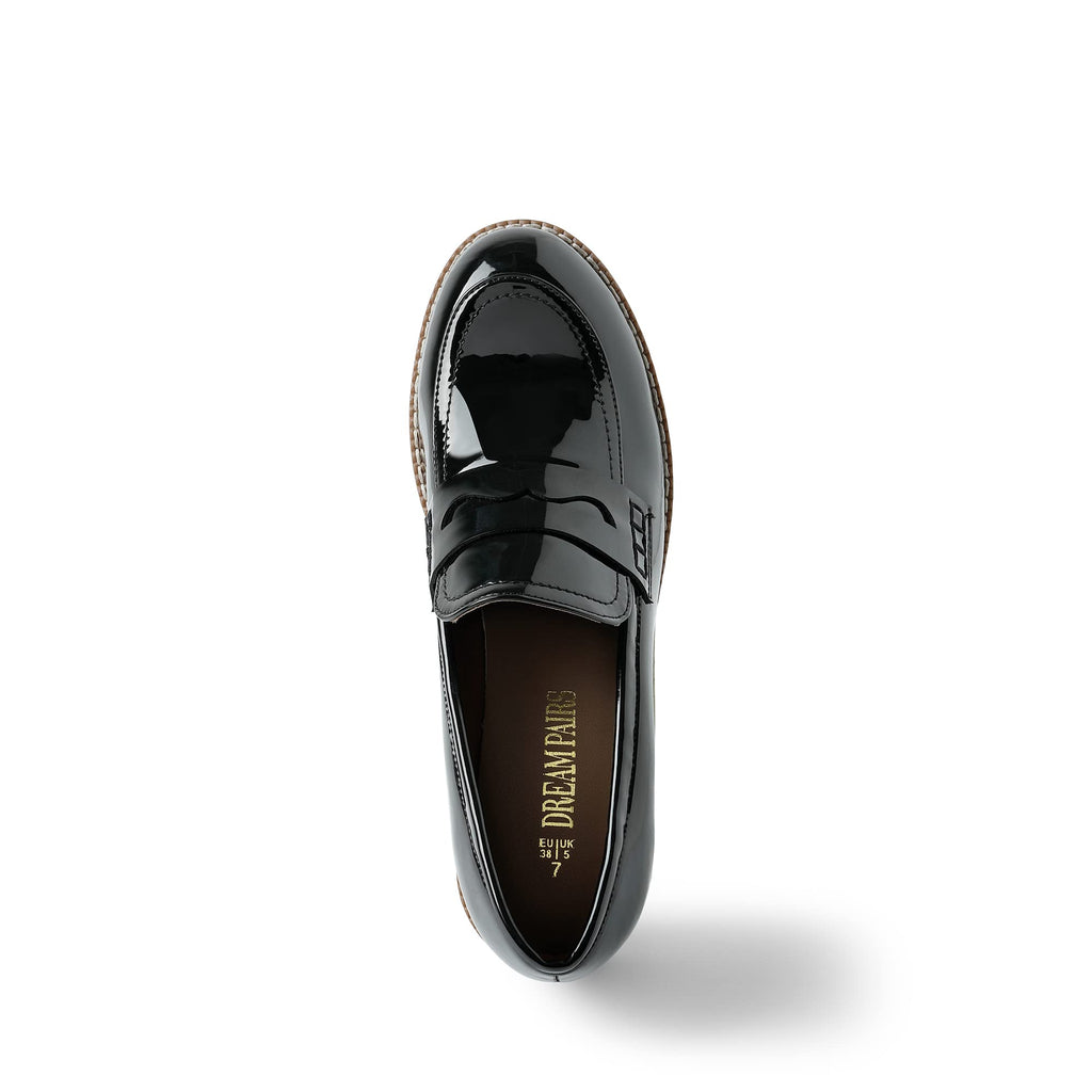 DREAM PAIRS Women's Casual Loafers with Platform and Comfortable Loafers Elegant Flat Shoes Spring Summer Autumn