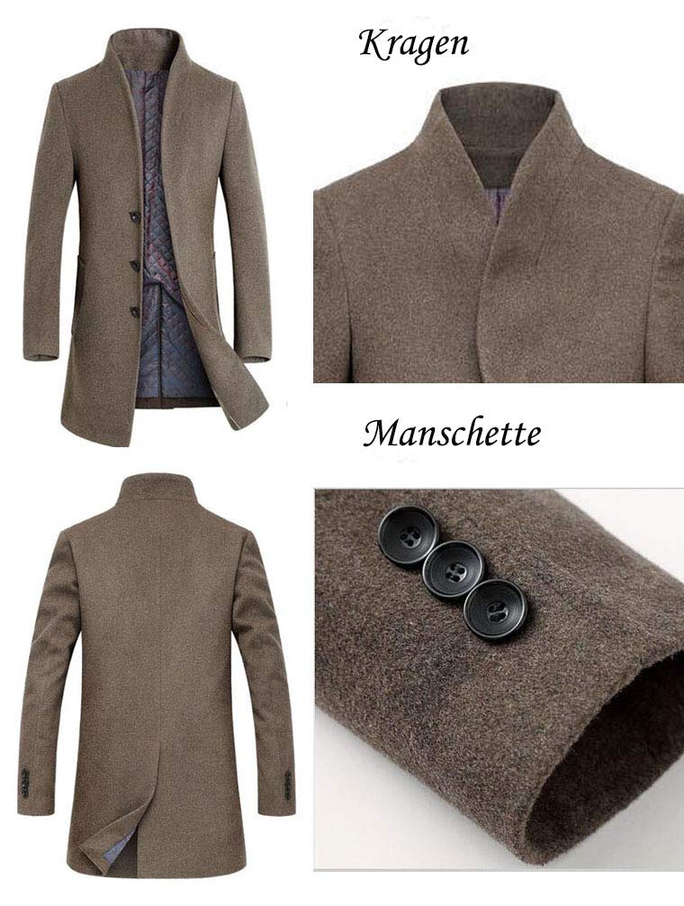 Men's Slim Warm Wool Winter Coat(XS-XL)