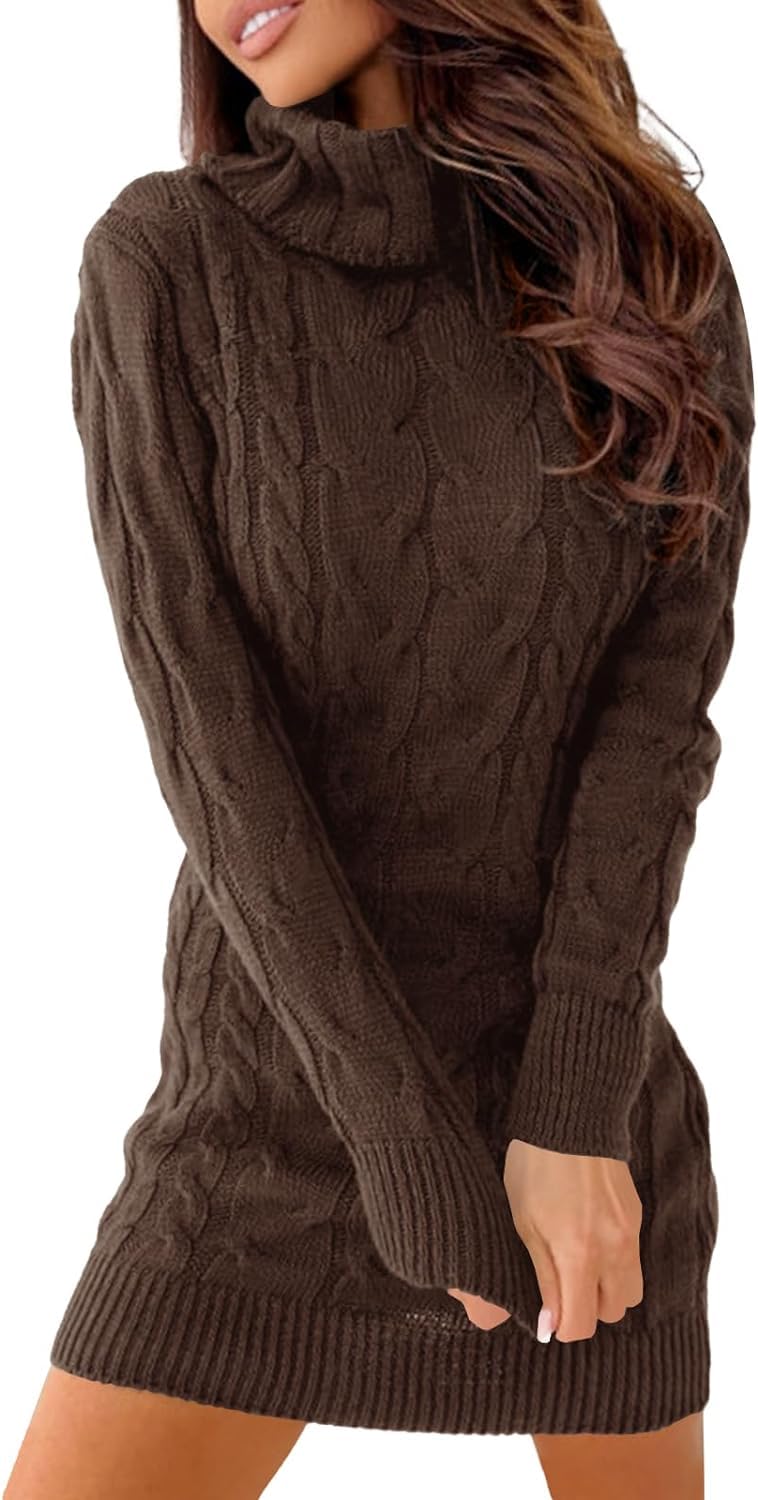 Ebifin Abito da donna a collo alto