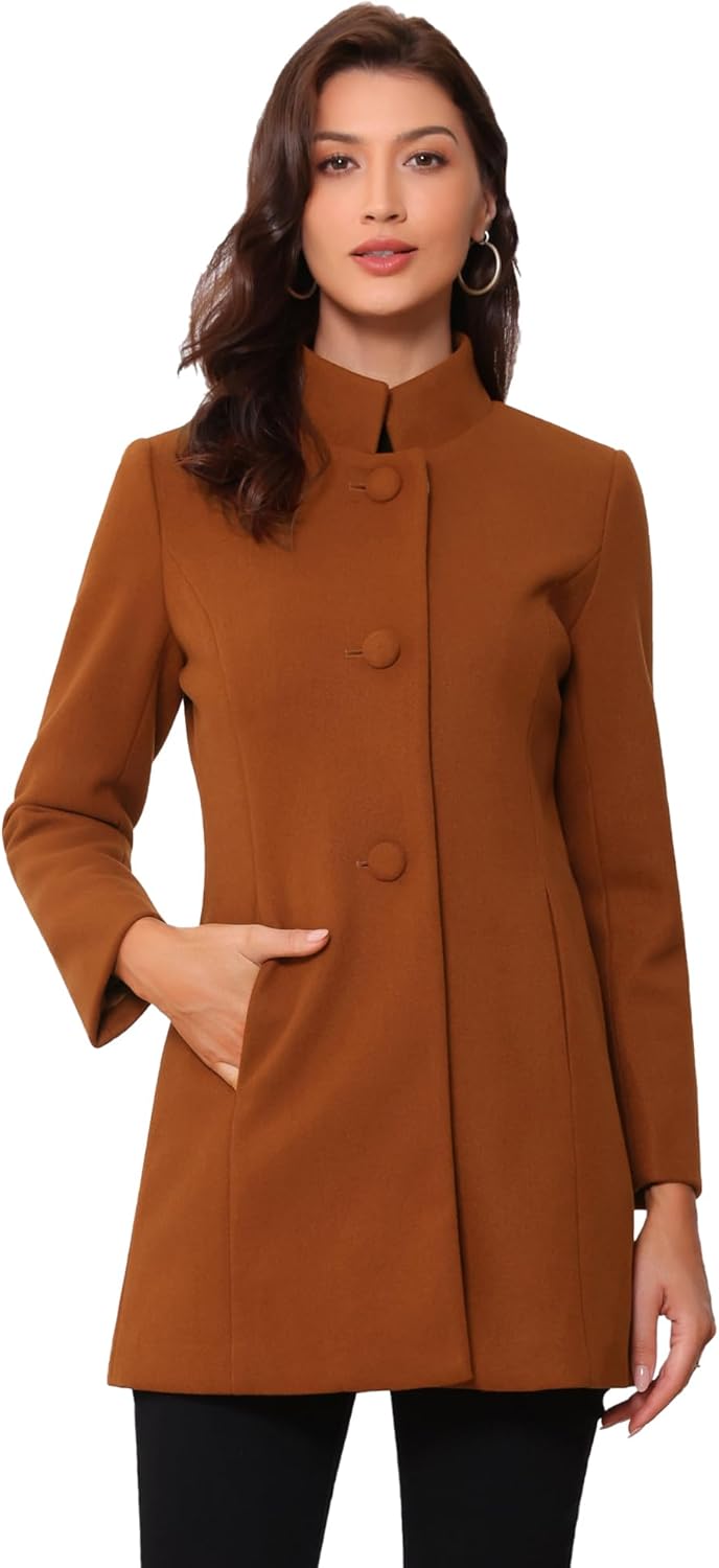 Cappotto bottonato in poliestere - women