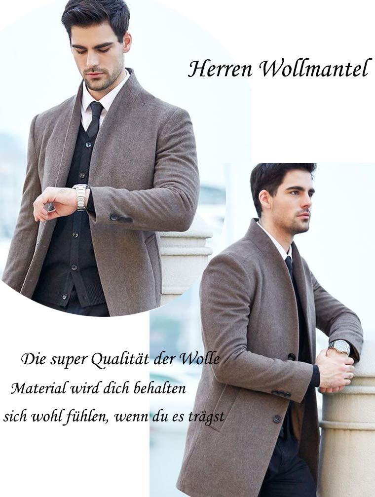 Men's Slim Warm Wool Winter Coat(XS-XL)