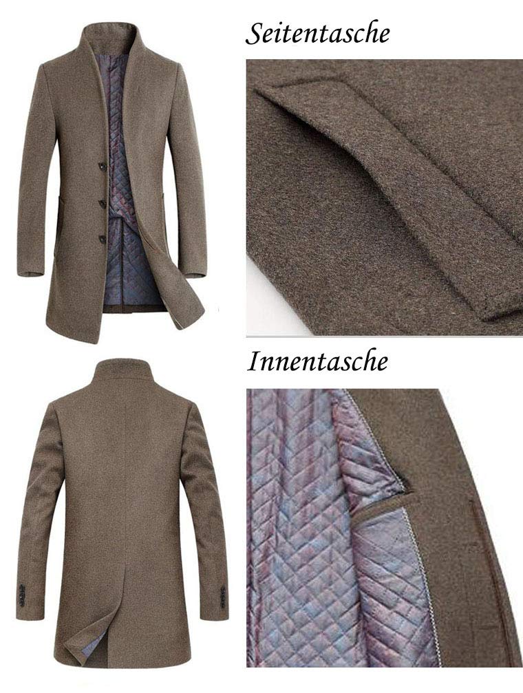 Men's Slim Warm Wool Winter Coat(XS-XL)