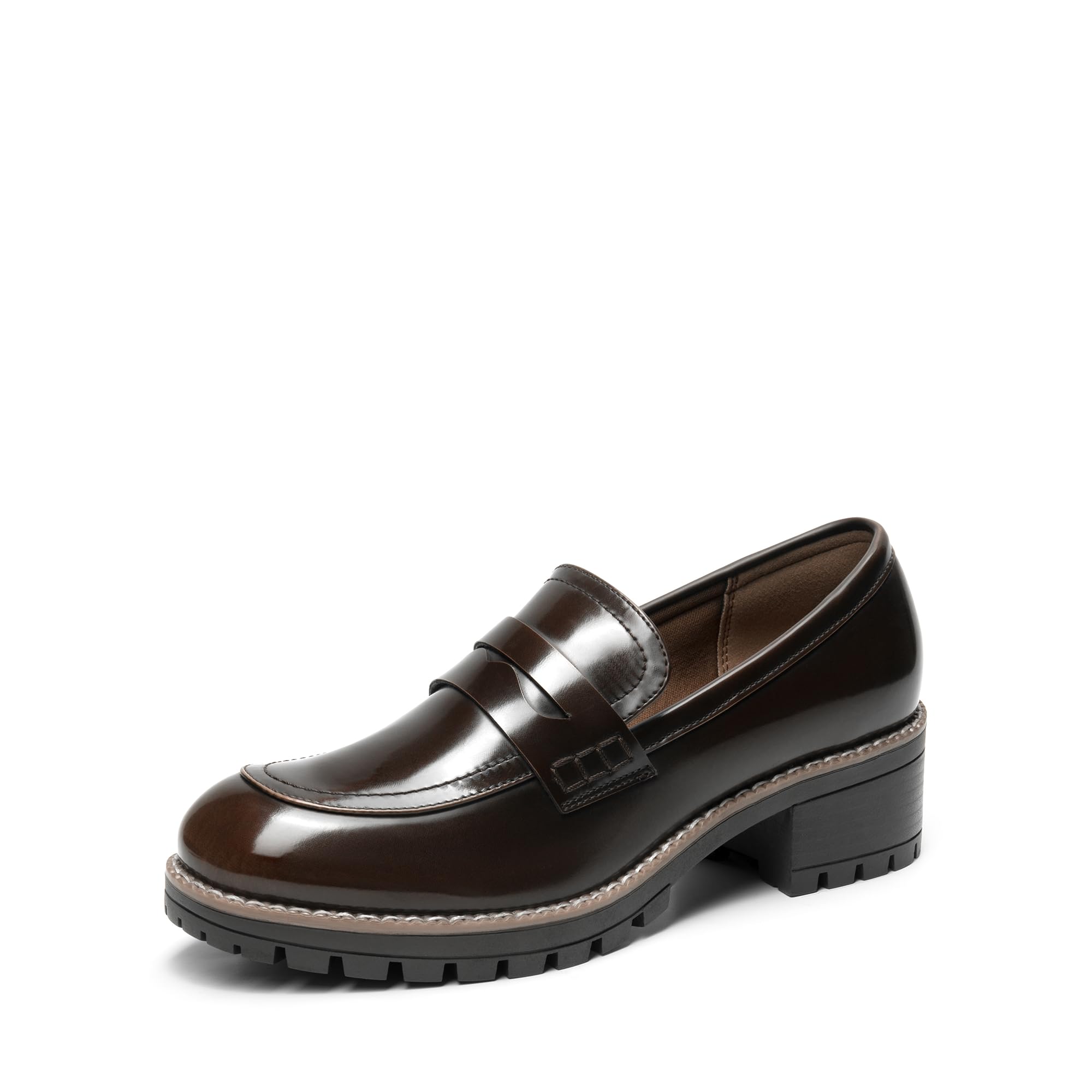 DREAM PAIRS Women's Casual Loafers with Platform and Comfortable Loafers Elegant Flat Shoes Spring Summer Autumn