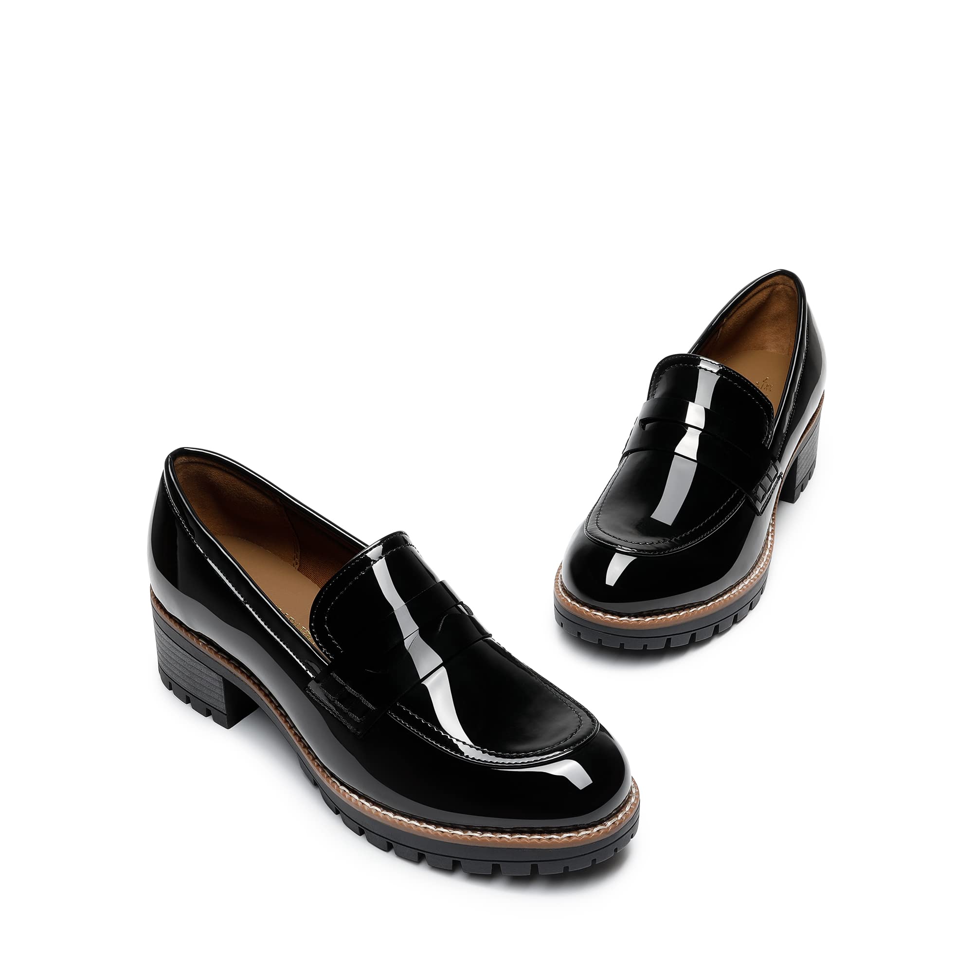 DREAM PAIRS Women's Casual Loafers with Platform and Comfortable Loafers Elegant Flat Shoes Spring Summer Autumn