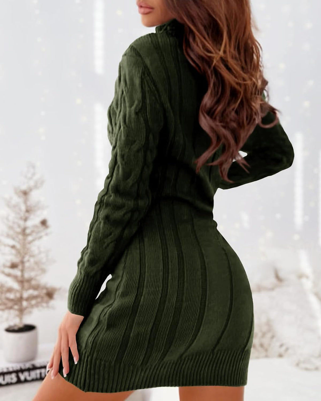 Ebifin Abito da donna a collo alto