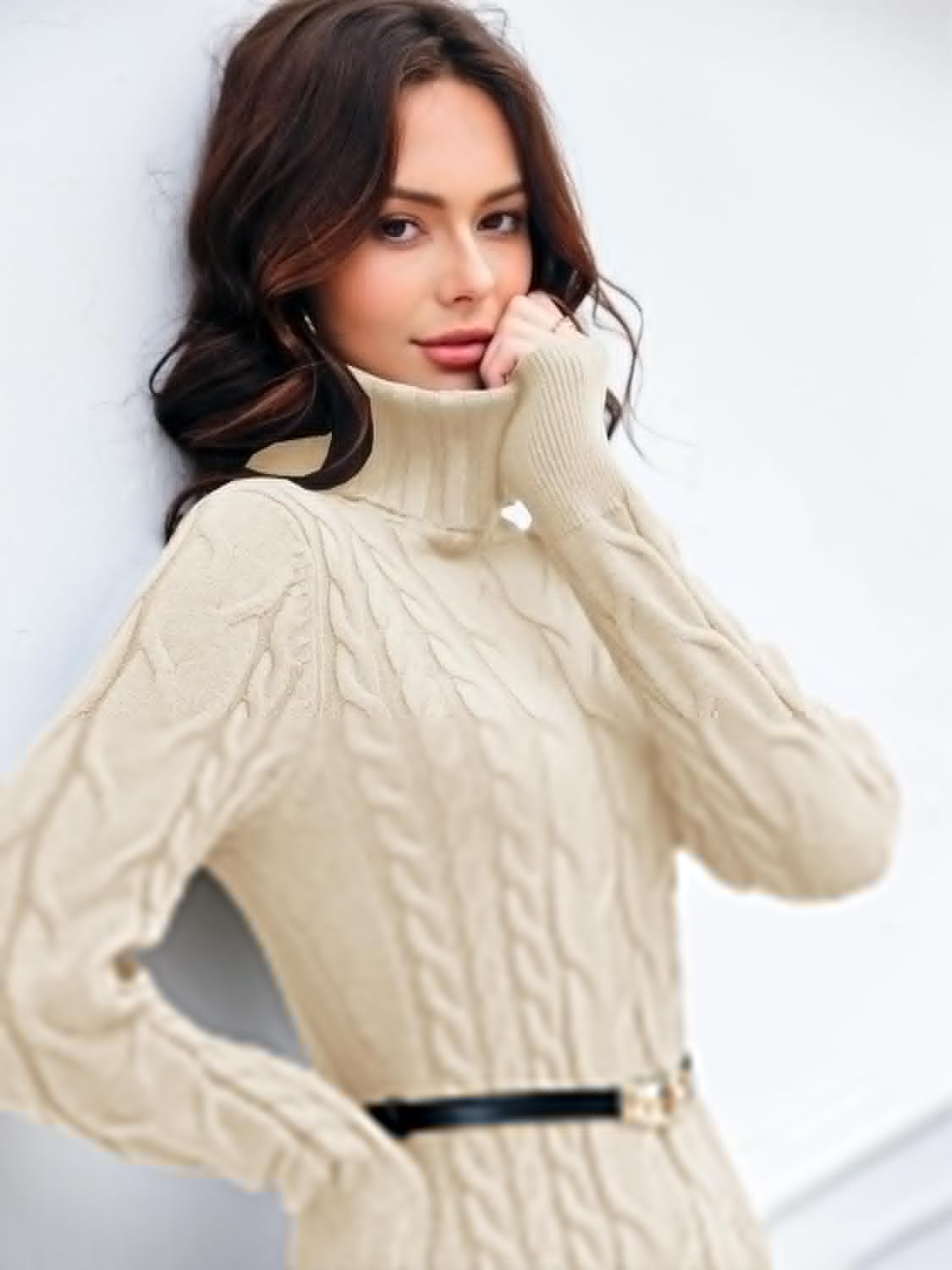 Ebifin Abito da donna a collo alto