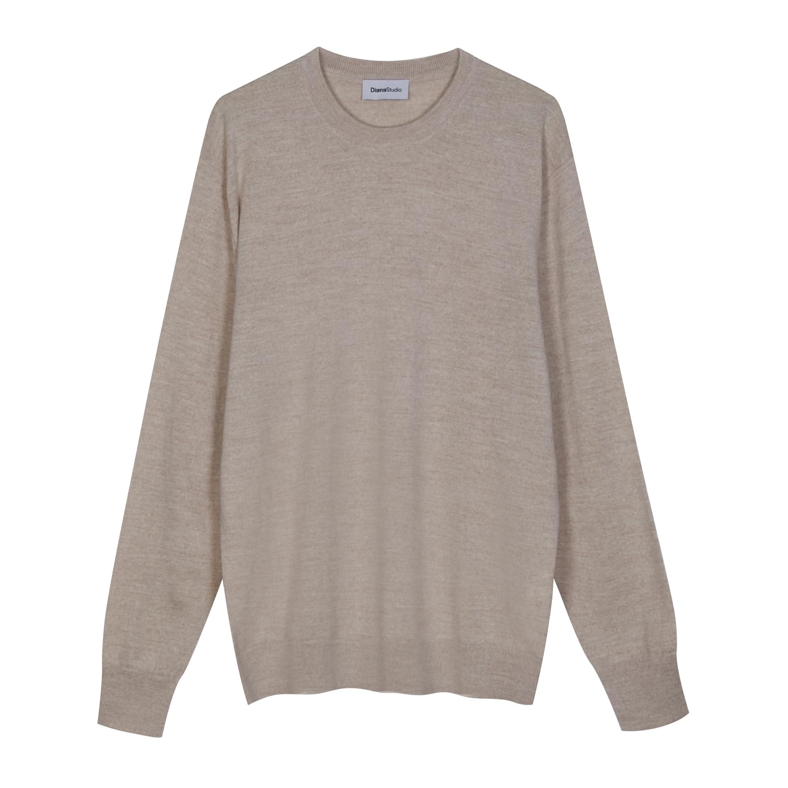 Men's Basic Crew Neck Sweater, 100% Merino Wool, Solid Colour, Long Sleeves, Regular Fit