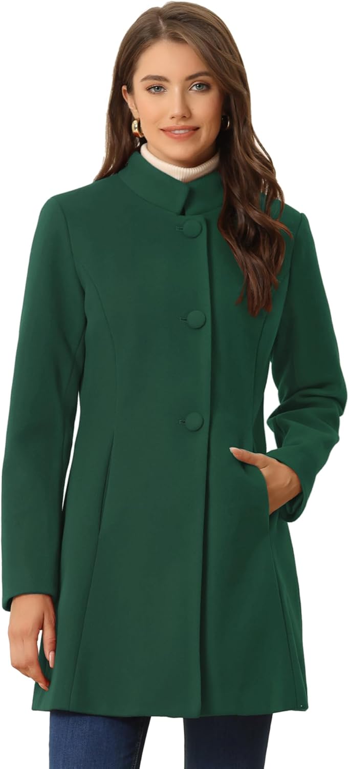 Cappotto bottonato in poliestere - women