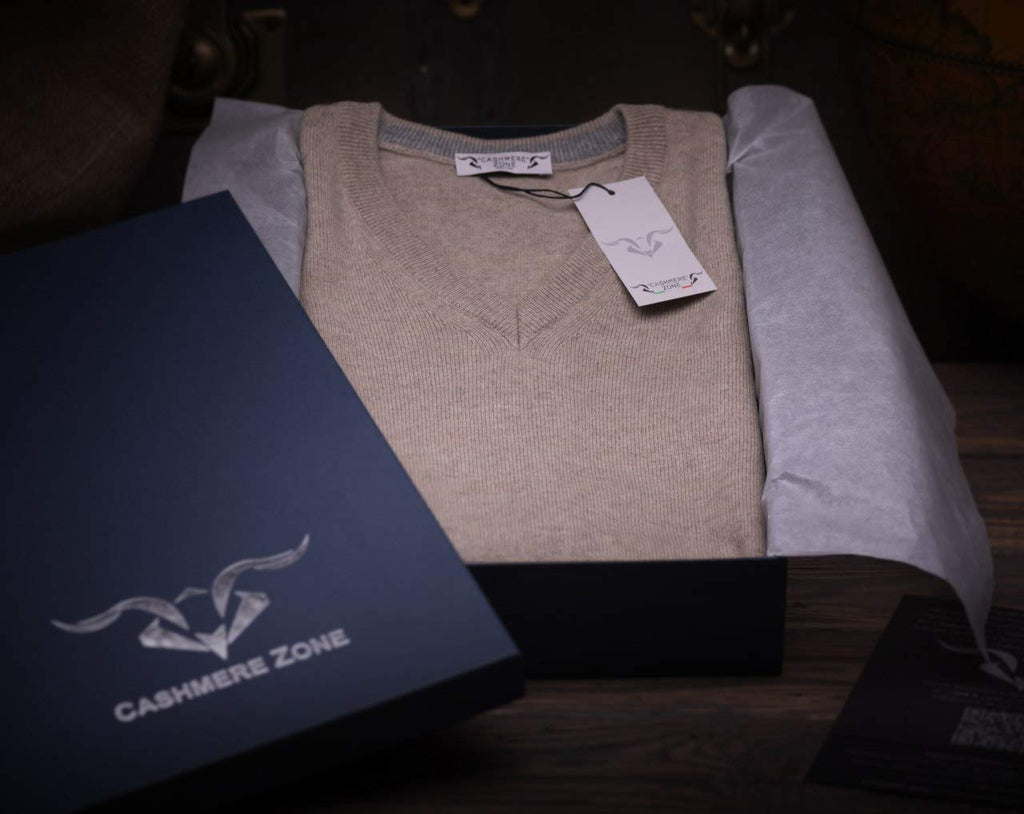 Cashmere Zone - Turtleneck Men's Winter Pullover Sweater Long Sleeve High Neck Warm Made of 5% Cashmere 25% Wool, 30% Viscose and 40% Polyamide