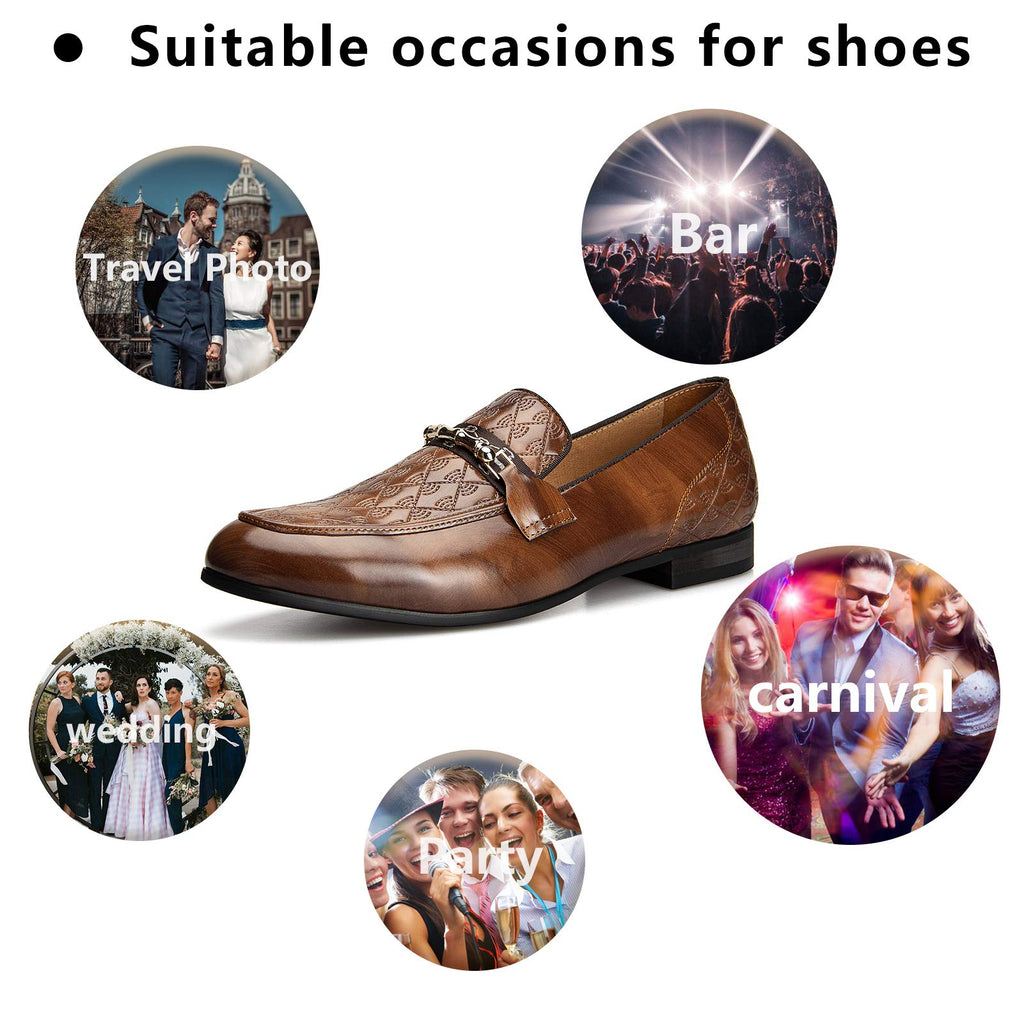 MEIJIANA Men's Formal Shoes, Loafers for Men, Classic Loafers, Faux Leather Shoes