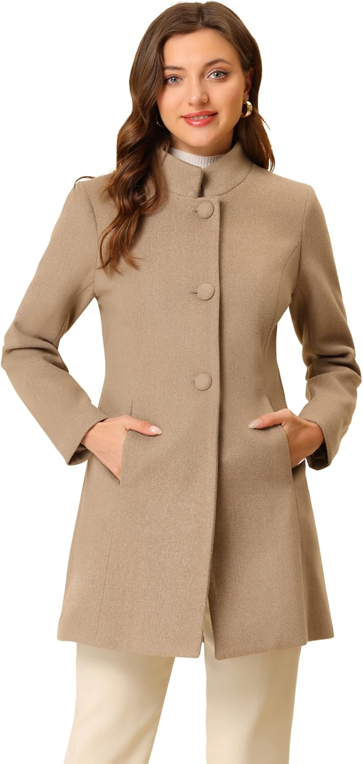 Cappotto bottonato in poliestere - women