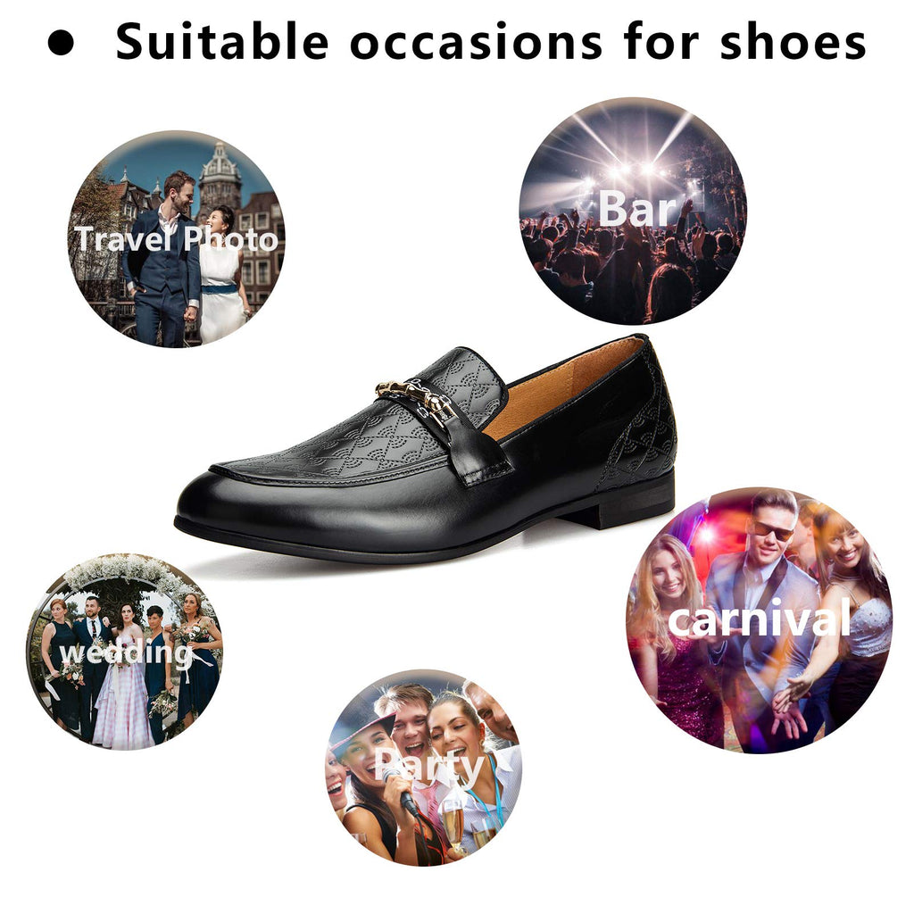 MEIJIANA Men's Formal Shoes, Loafers for Men, Classic Loafers, Faux Leather Shoes