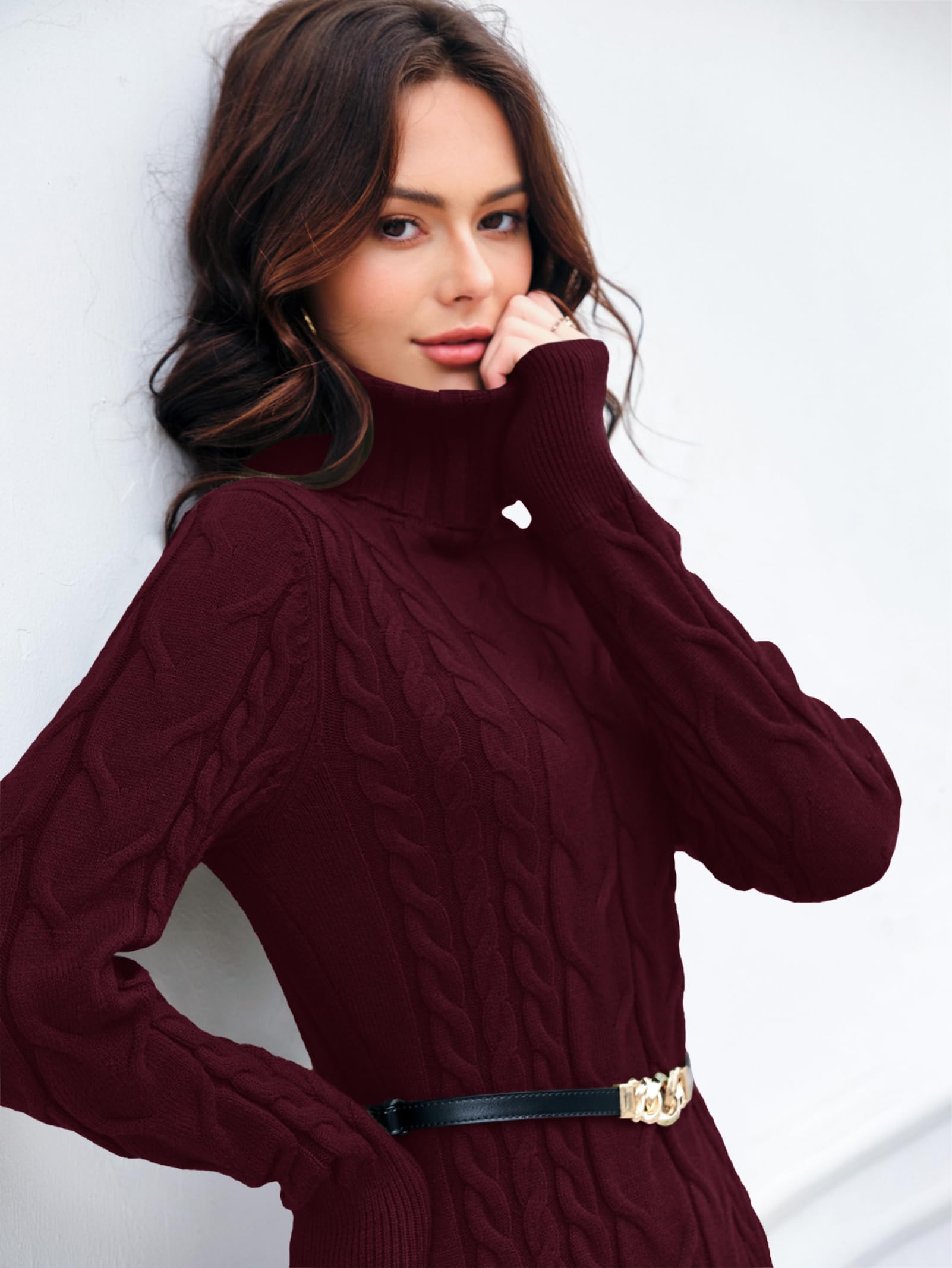 Ebifin Abito da donna a collo alto