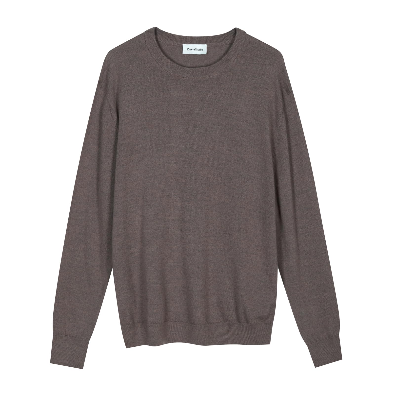Men's Basic Crew Neck Sweater, 100% Merino Wool, Solid Colour, Long Sleeves, Regular Fit