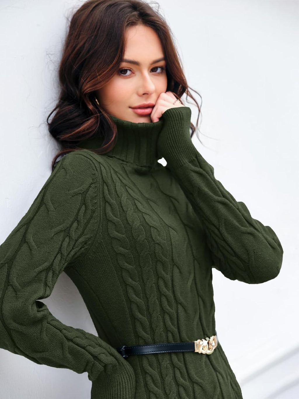 Ebifin Abito da donna a collo alto