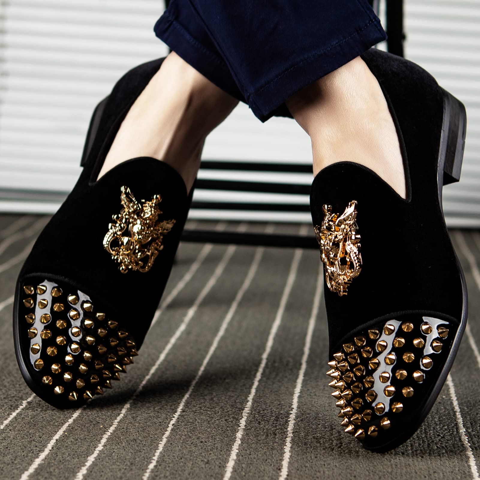 MEIJIANA Men's Formal Shoes, Loafers for Men, Classic Loafers, Faux Leather Shoes