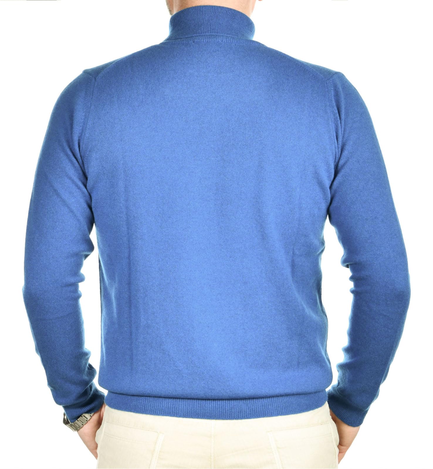 Cashmere Zone - Turtleneck Men's Winter Pullover Sweater Long Sleeve High Neck Warm Made of 5% Cashmere 25% Wool, 30% Viscose and 40% Polyamide