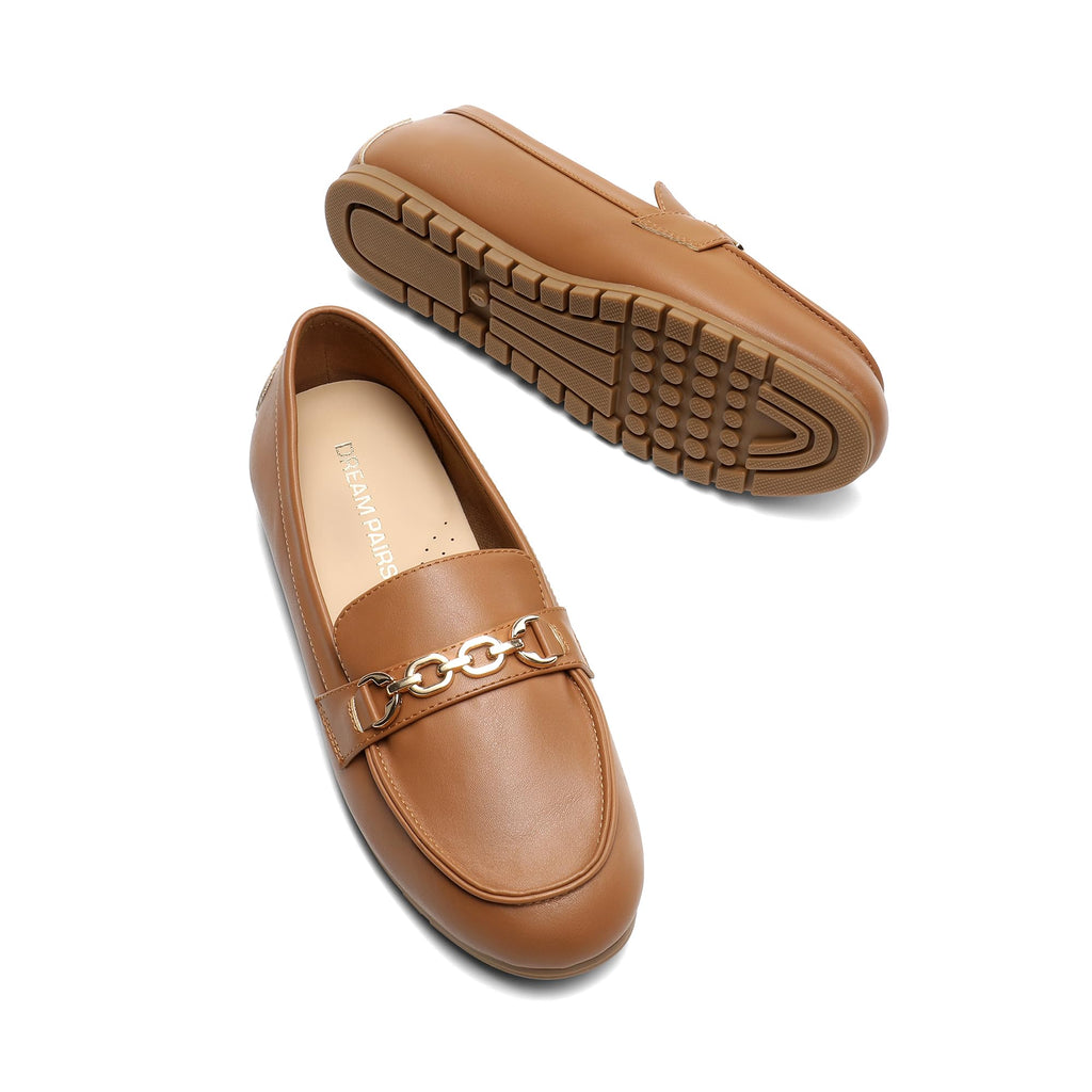 DREAM PAIRS Womens Casual Loafers Comfortable Slip-on Lightweight Work Walking Shoes