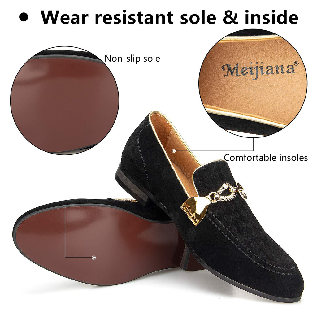 MEIJIANA Men's Formal Shoes, Loafers for Men, Classic Loafers, Faux Leather Shoes