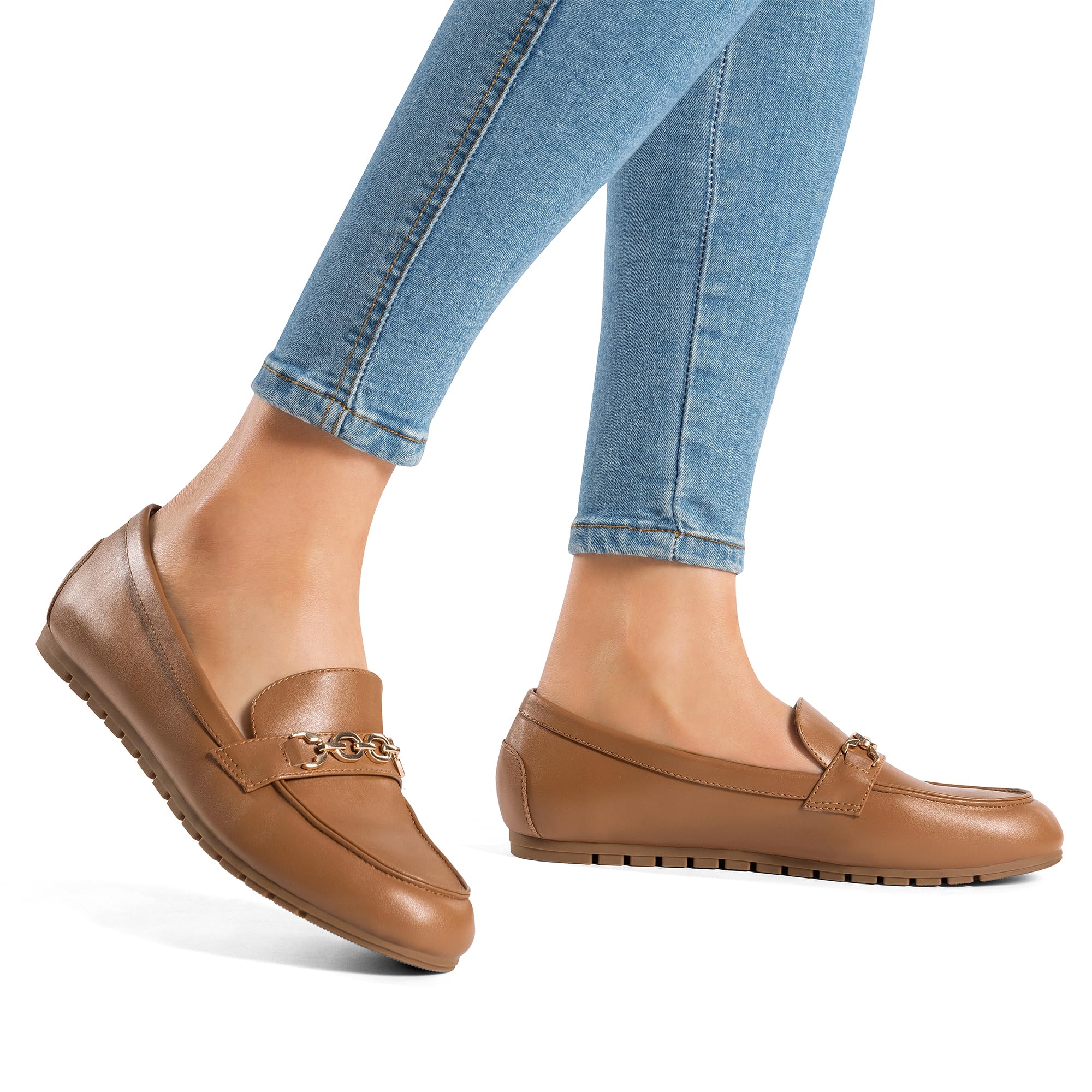 DREAM PAIRS Womens Casual Loafers Comfortable Slip-on Lightweight Work Walking Shoes