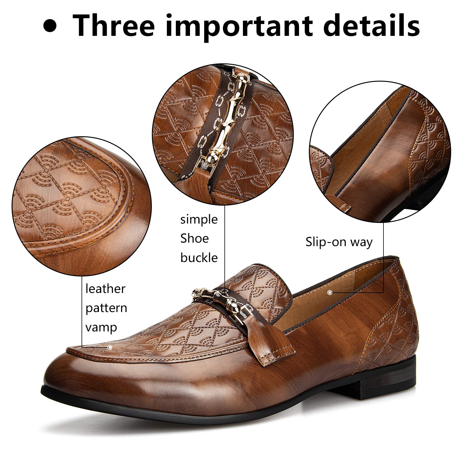 MEIJIANA Men's Formal Shoes, Loafers for Men, Classic Loafers, Faux Leather Shoes