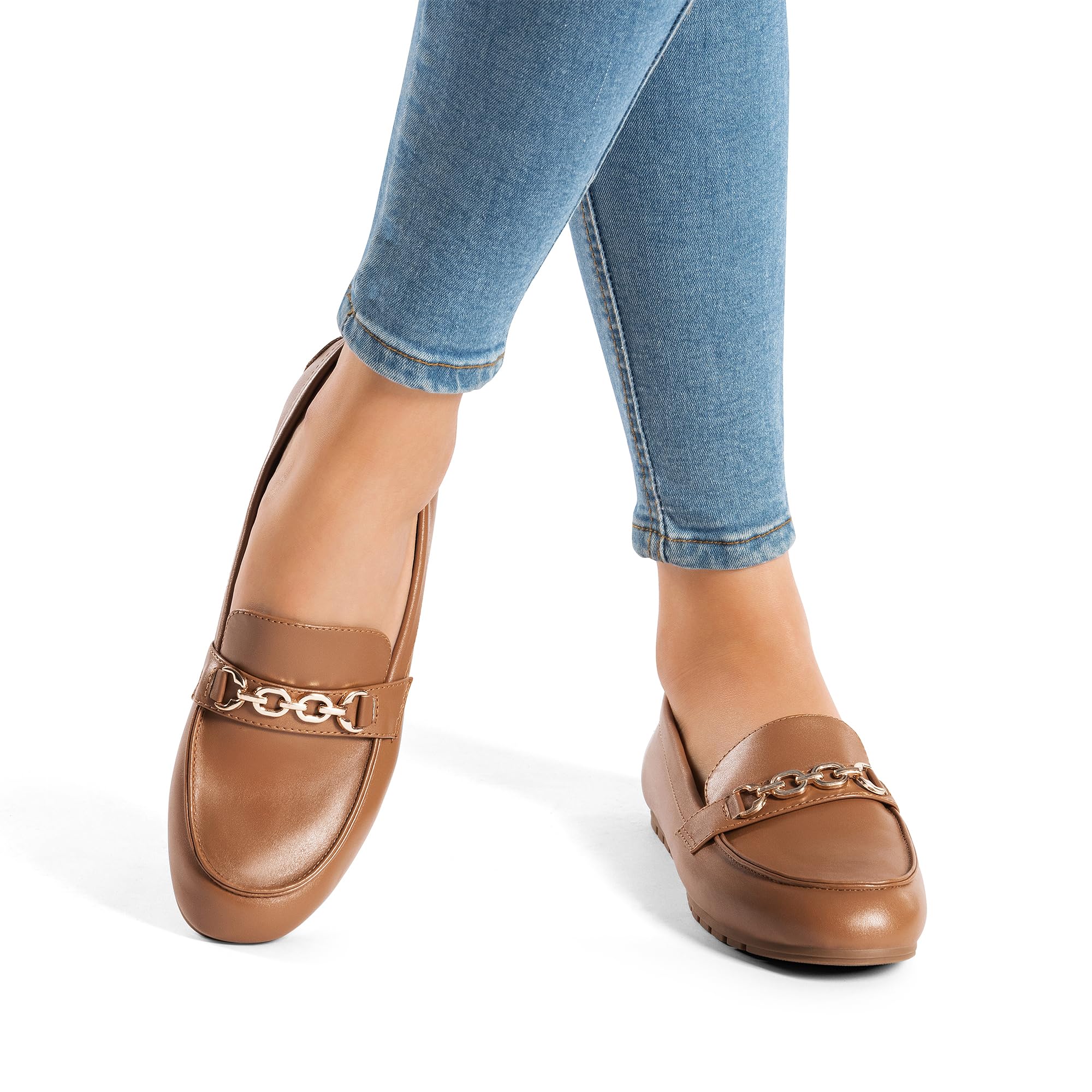 DREAM PAIRS Womens Casual Loafers Comfortable Slip-on Lightweight Work Walking Shoes