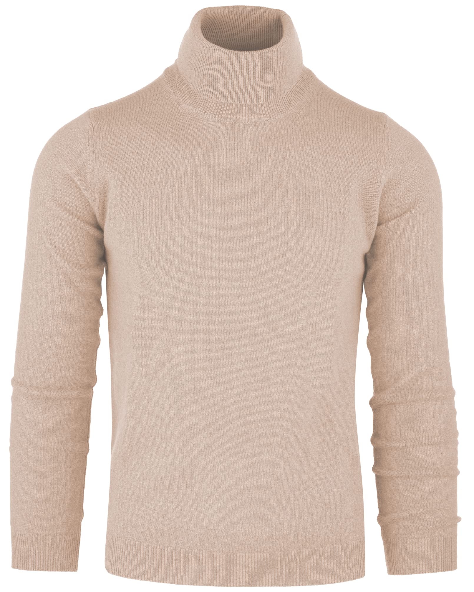 Cashmere Zone - Turtleneck Men's Winter Pullover Sweater Long Sleeve High Neck Warm Made of 5% Cashmere 25% Wool, 30% Viscose and 40% Polyamide