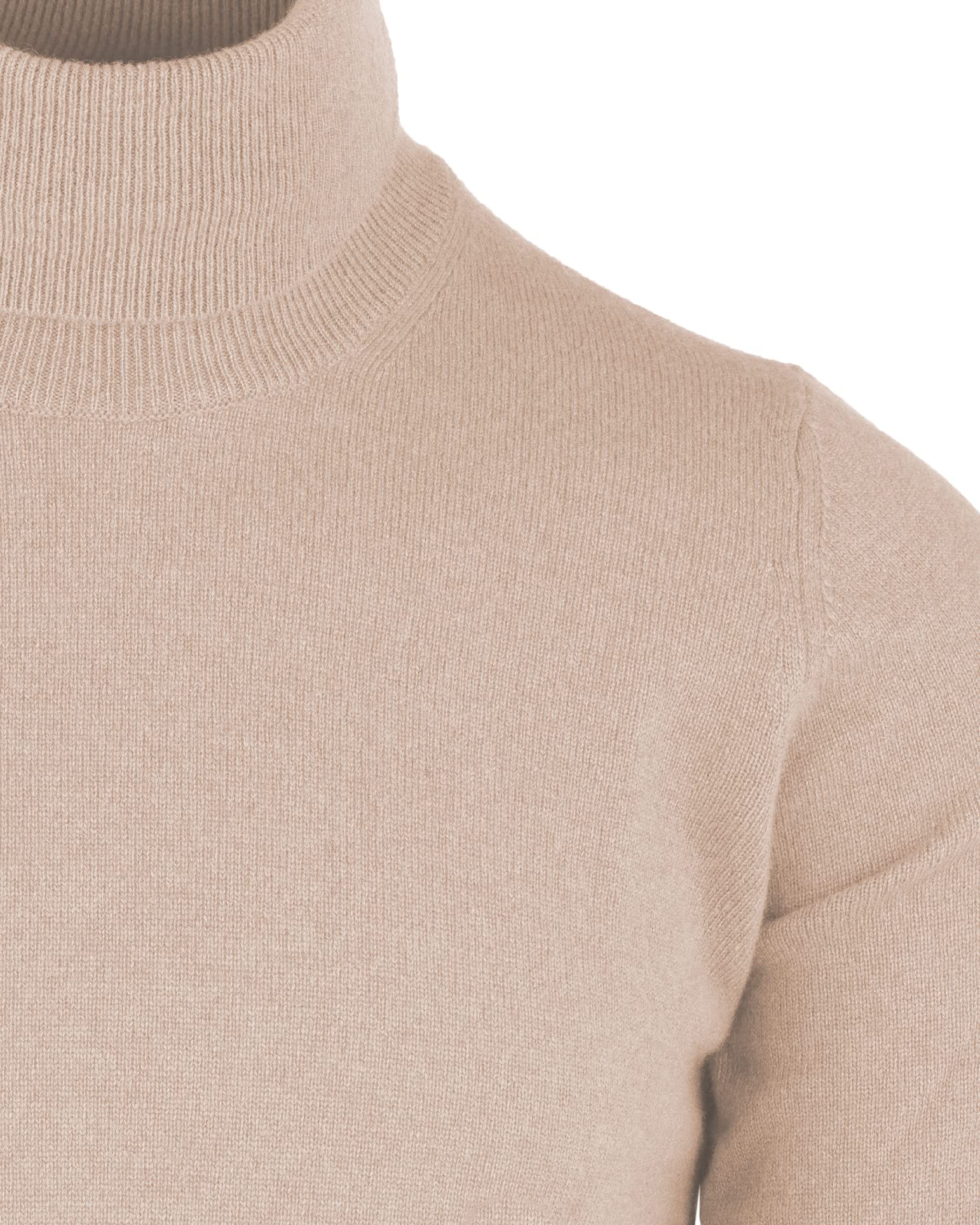 Cashmere Zone - Turtleneck Men's Winter Pullover Sweater Long Sleeve High Neck Warm Made of 5% Cashmere 25% Wool, 30% Viscose and 40% Polyamide