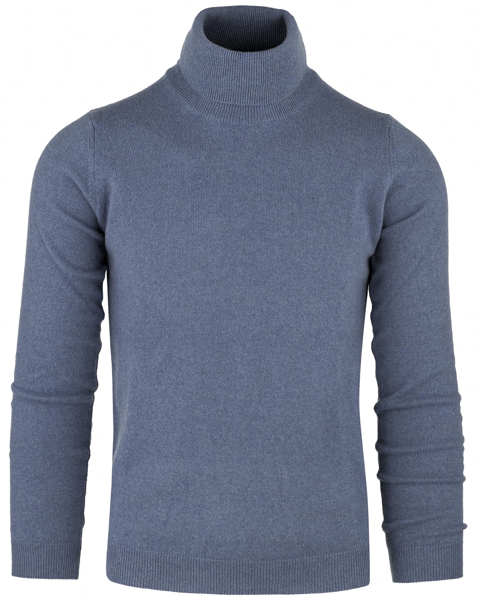 Cashmere Zone - Turtleneck Men's Winter Pullover Sweater Long Sleeve High Neck Warm Made of 5% Cashmere 25% Wool, 30% Viscose and 40% Polyamide