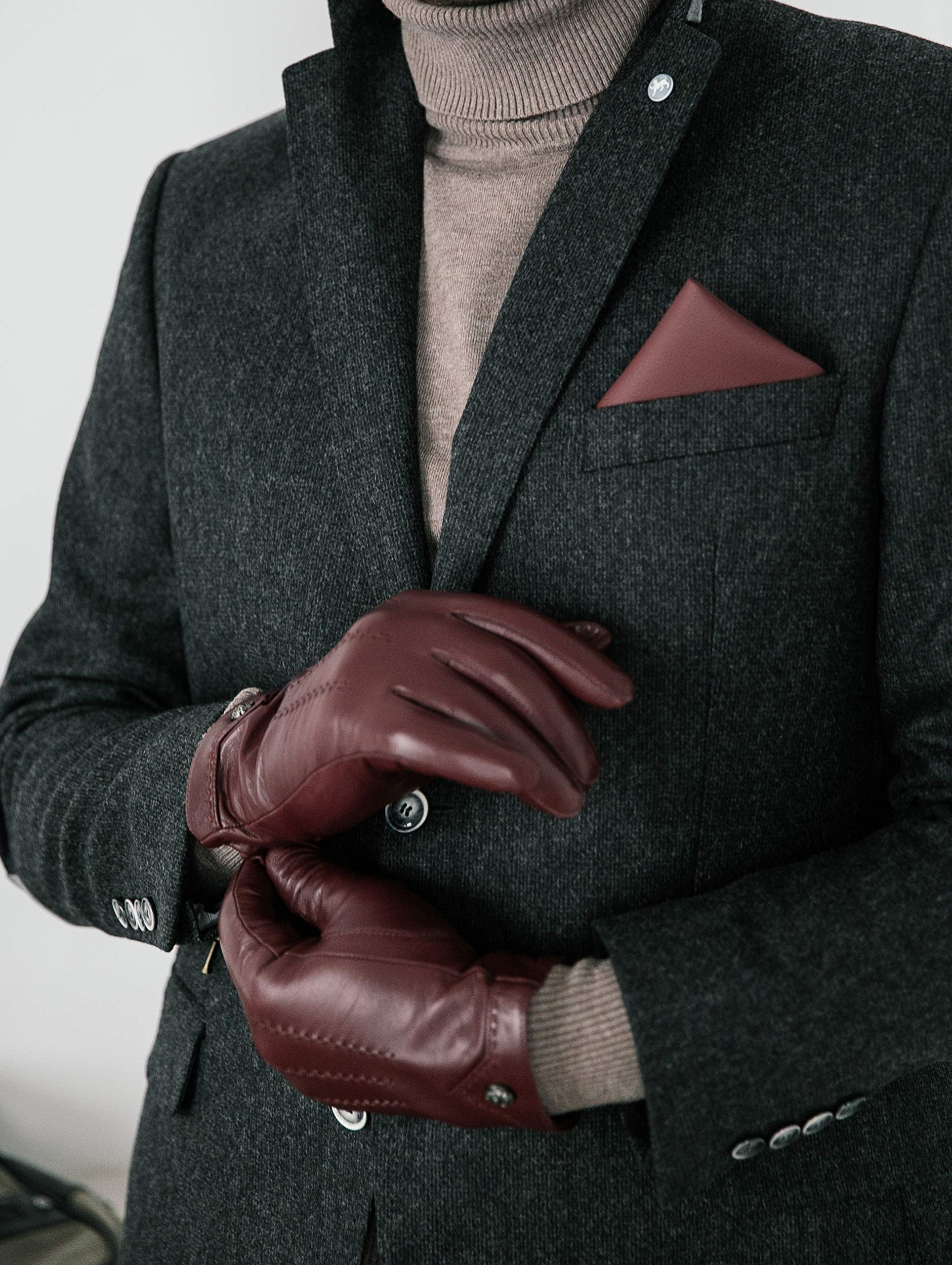 Cashmere Zone - Turtleneck Men's Winter Pullover Sweater Long Sleeve High Neck Warm Made of 5% Cashmere 25% Wool, 30% Viscose and 40% Polyamide