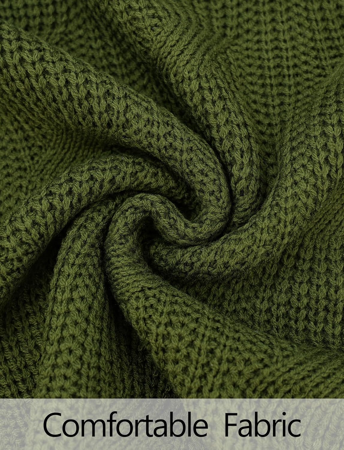 AIEOE Men's Knitted Sweater V-Neck Slim Fit Cable Knit Sweater