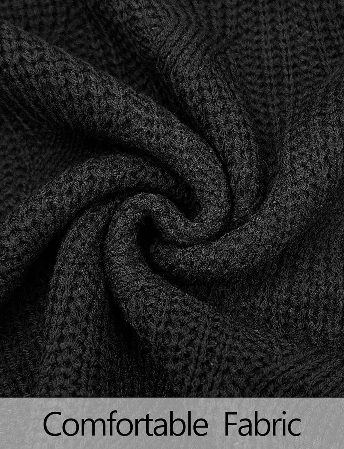 AIEOE Men's Knitted Sweater V-Neck Slim Fit Cable Knit Sweater