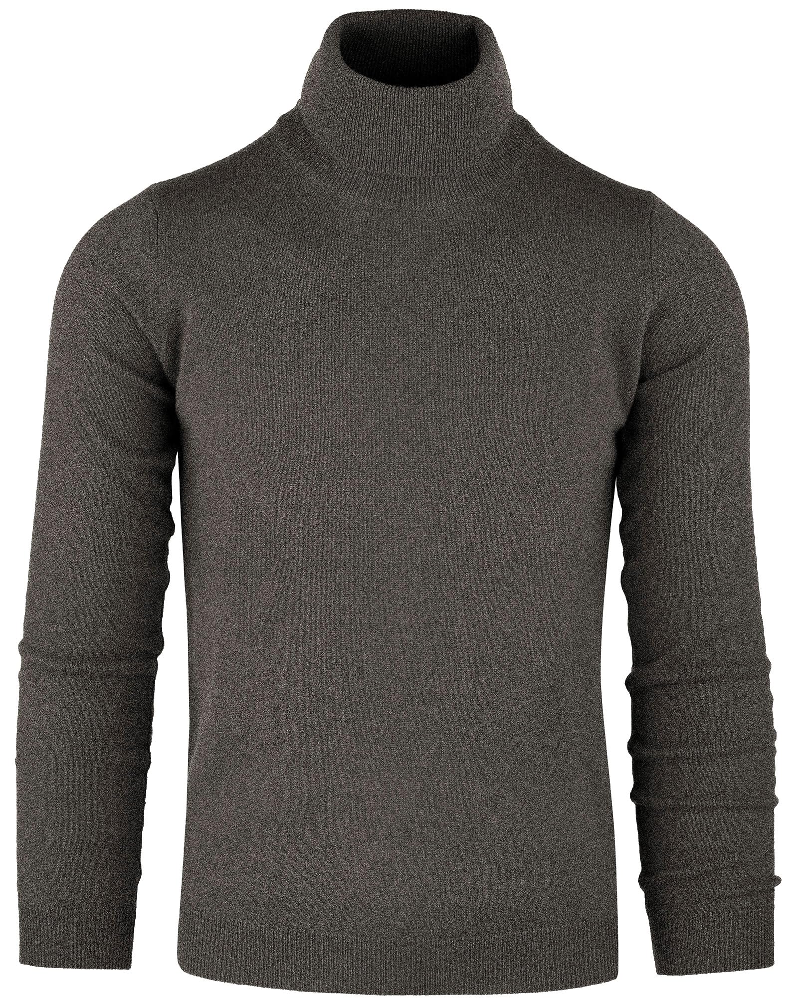 Cashmere Zone - Turtleneck Men's Winter Pullover Sweater Long Sleeve High Neck Warm Made of 5% Cashmere 25% Wool, 30% Viscose and 40% Polyamide