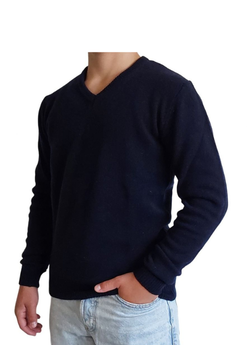 Maglia Uomo Scollo a V in Cashmere Rigenerato Finezza 7