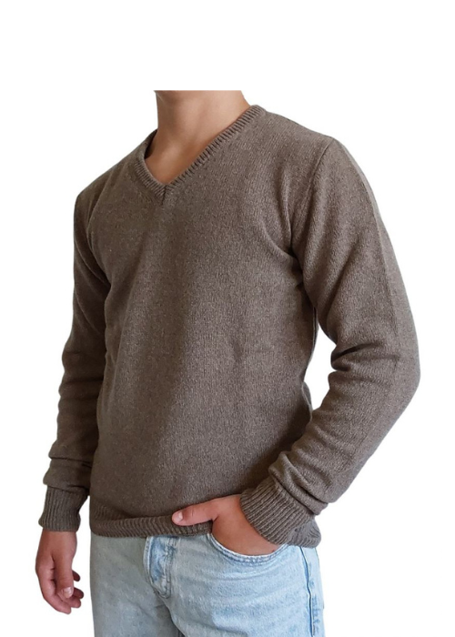 Maglia Uomo Scollo a V in Cashmere Rigenerato Finezza 7