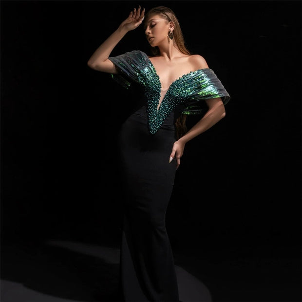 Elegant Summer Bandage Long Dress – Beaded Waist Style