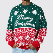 European And American Autumn And Winter Christmas Knitwear Christmas Jacquard Loose Pullover